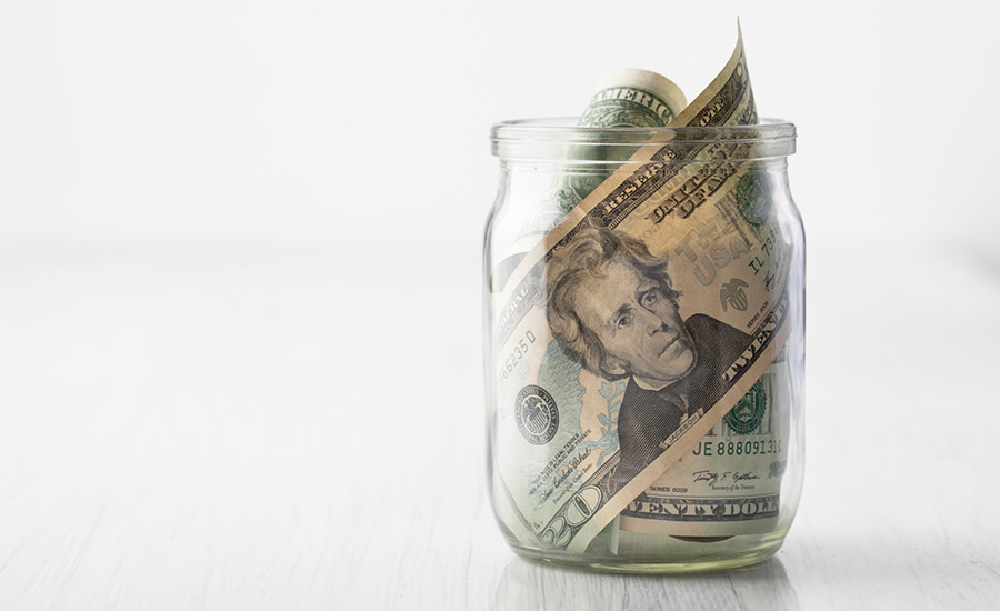 cash in a jar