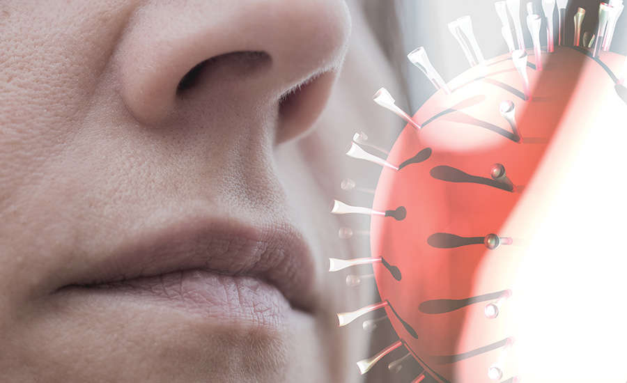 a nose and covid illustration