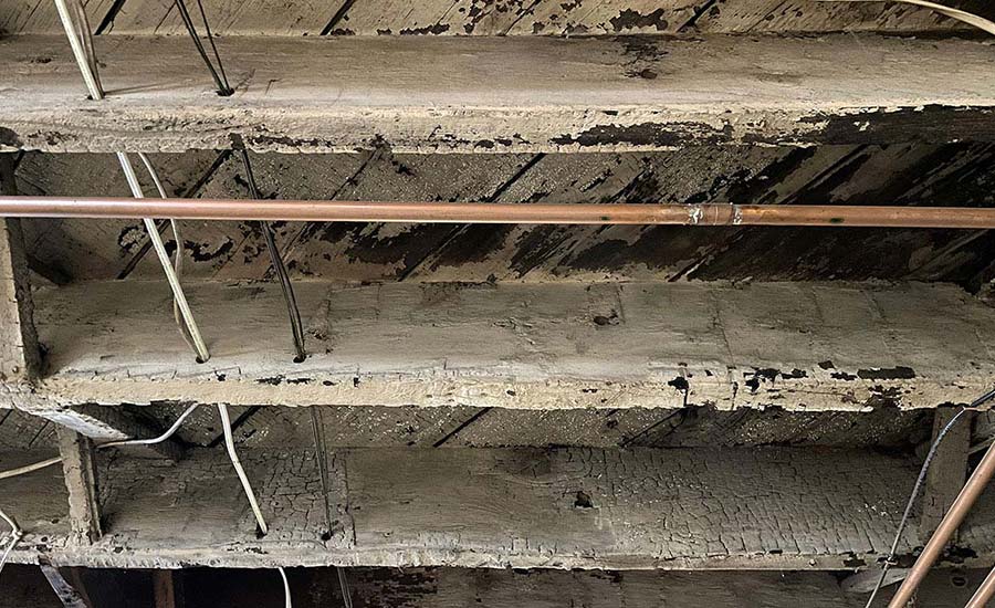 fire-damaged wood