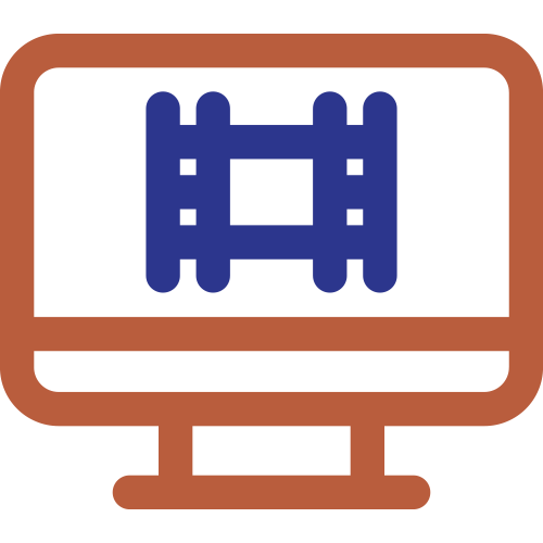 Video teleprompter icon.